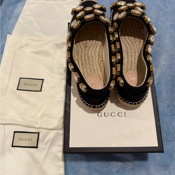 Gucci Black and Gold Espadrilles - Picture 7 of 7